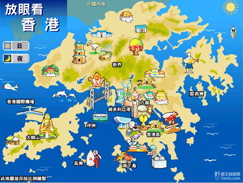 香港旅游及景点地图汇总图片