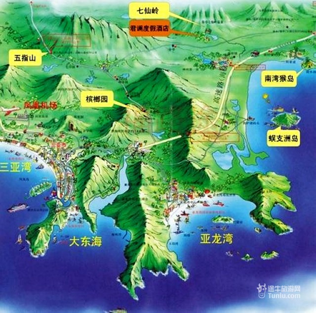 三亚旅游地图高清版