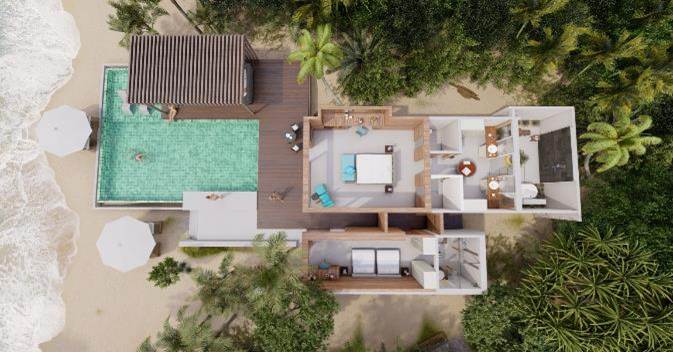 2 Bedroom Beach Pool Villa双卧室沙滩泳池别墅 - 房型图片 5