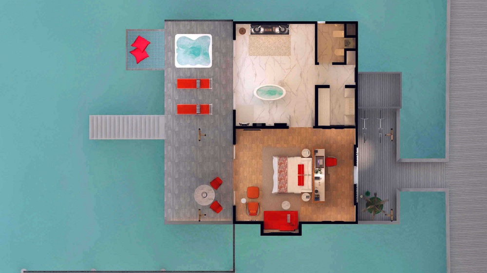 Jacuzzi Water Villa按摩浴缸水上别墅 - 房型图片 5