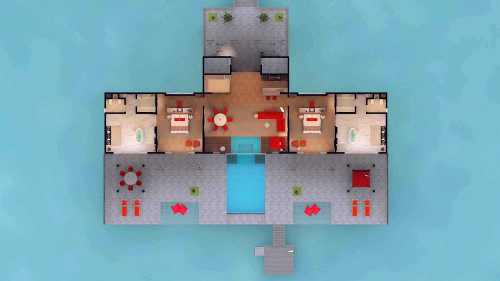 Presidential Water Villa总统水上别墅（双卧室） - 房型图片 7