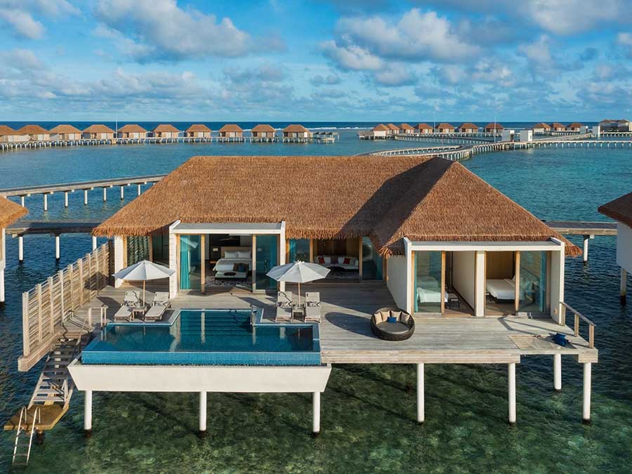 Overwater Villa 3 Bedrooms Pool & Lagoon View 三卧室水上泳池别墅(潟湖/日落景观)