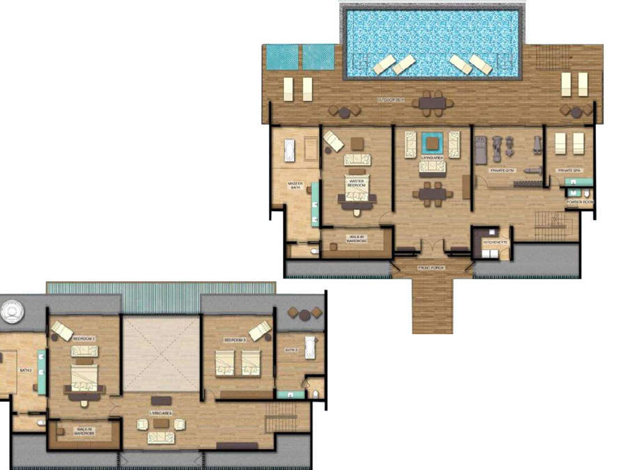 Presidential Overwater Villa 3 Bedrooms Pool总统水上三卧室泳池别墅 - 房型图片 7