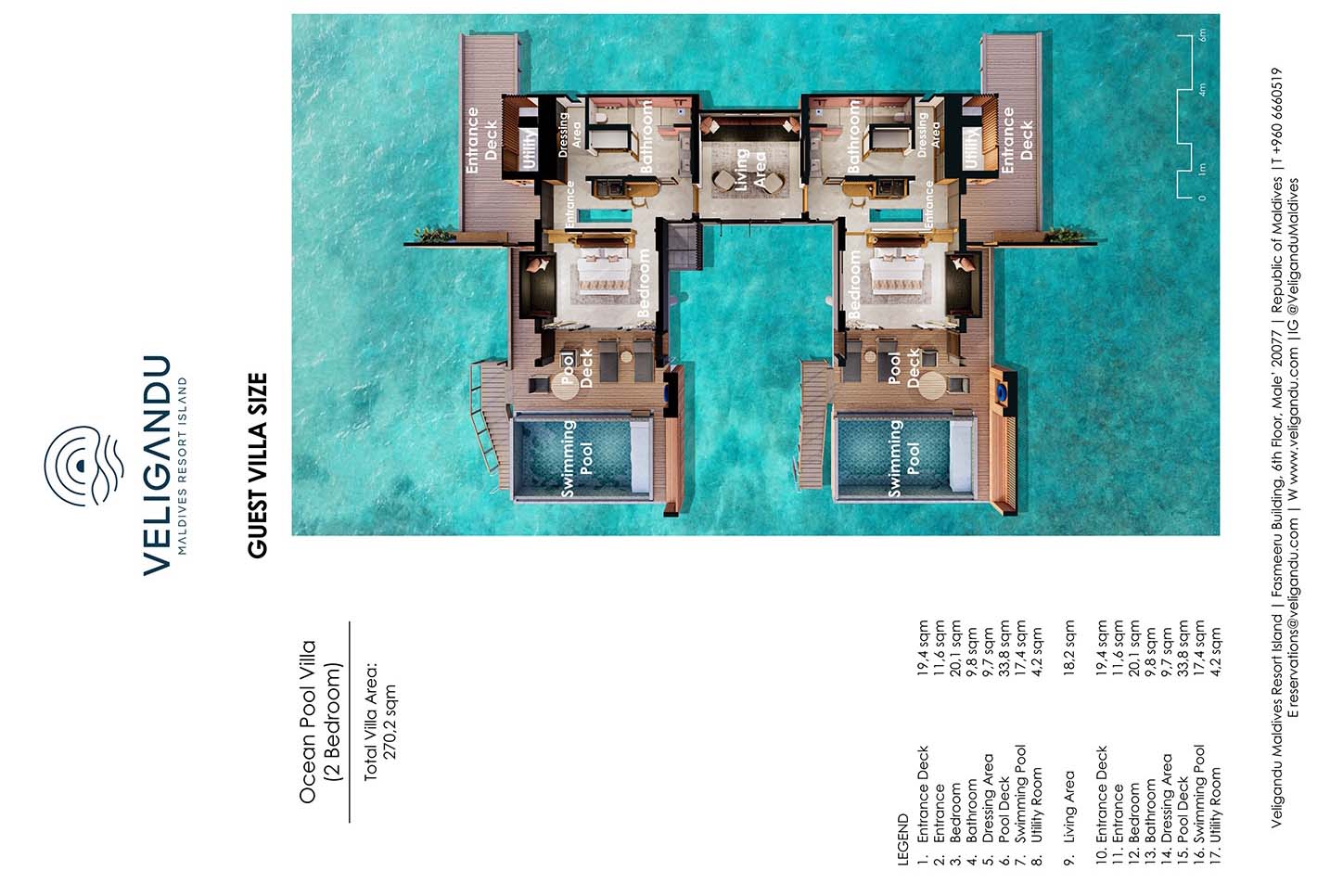 Ocean Pool Villa - 2 Bedroom - Floor Plan 1
