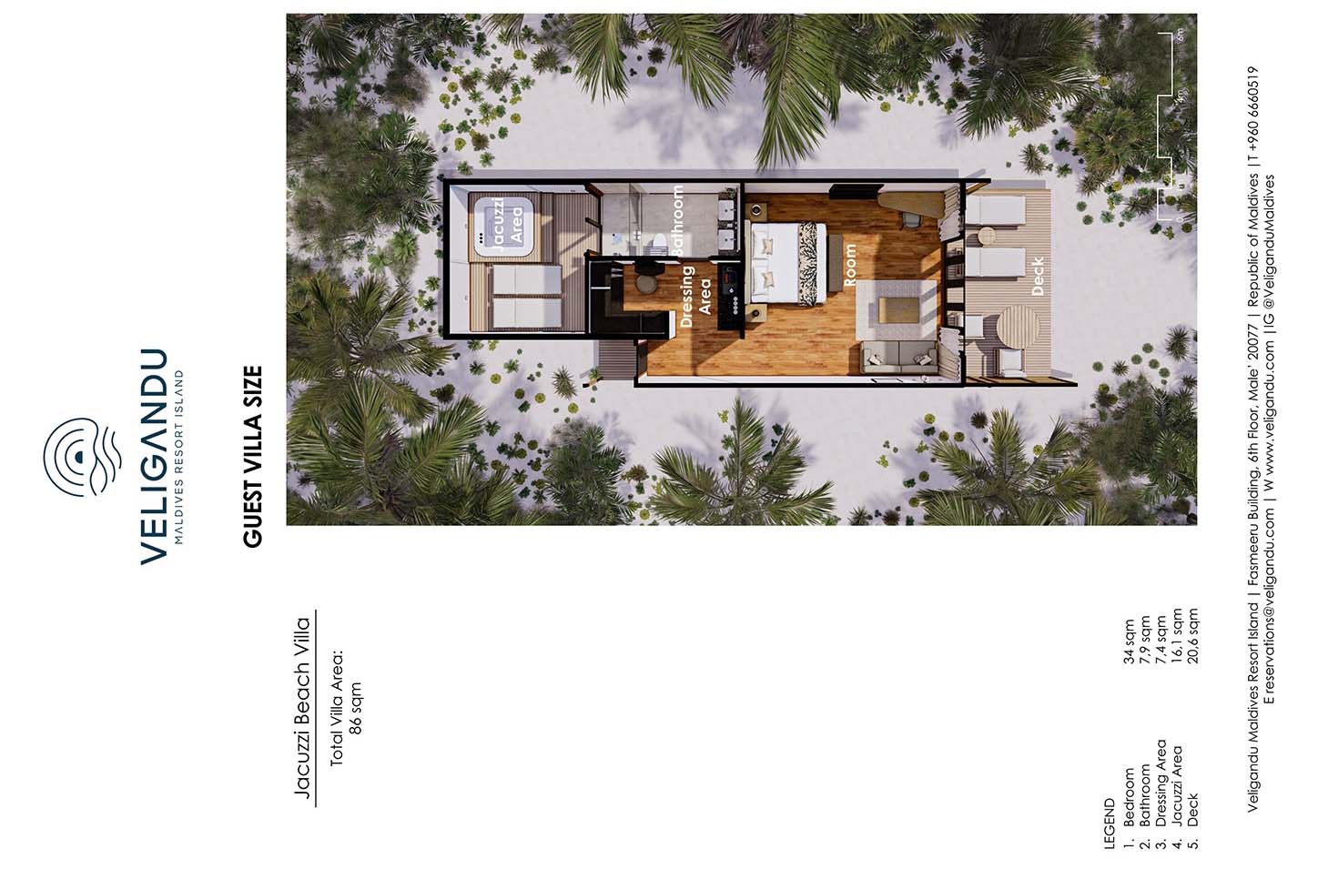 Jacuzzi Beach Villa - Floor Plan 1