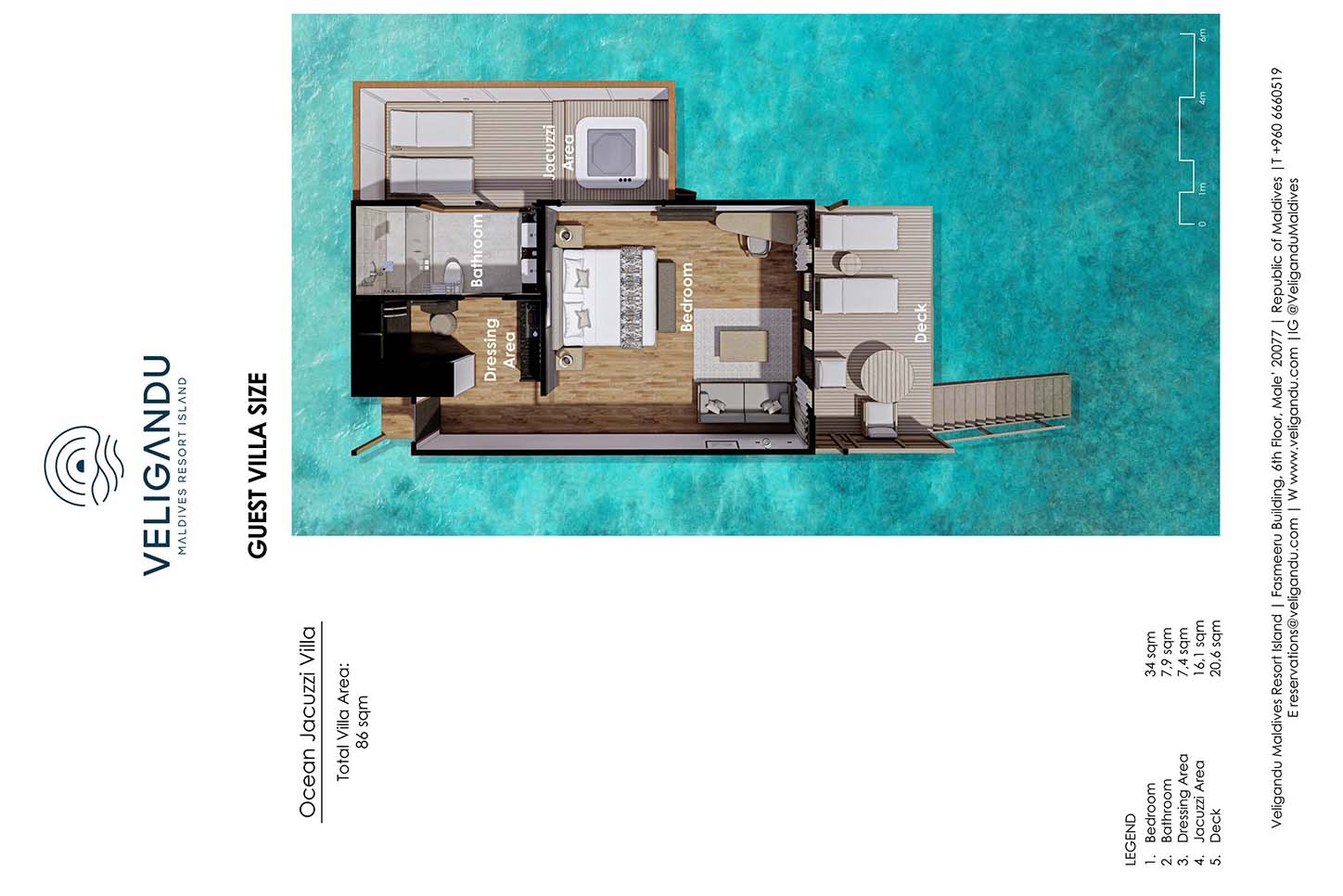 Ocean Jacuzzi Villa - Floor Plan 1