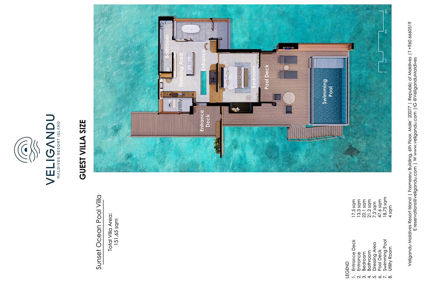 Sunset Ocean Pool Villa - Floor Plan 1